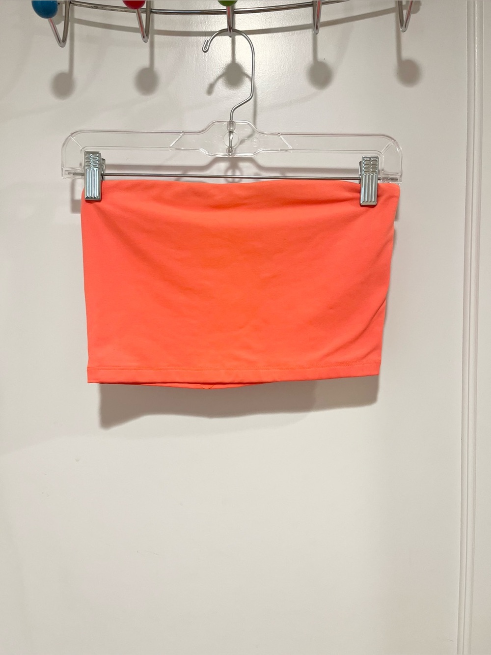 Susana Monaco Crop Tube Top Lava Small Vista Neon Orange - Picture 4 of 8